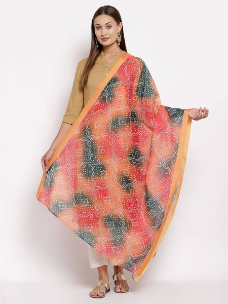 Myshka Women's Beautiful Multi Cotton Print Casual Dupatta