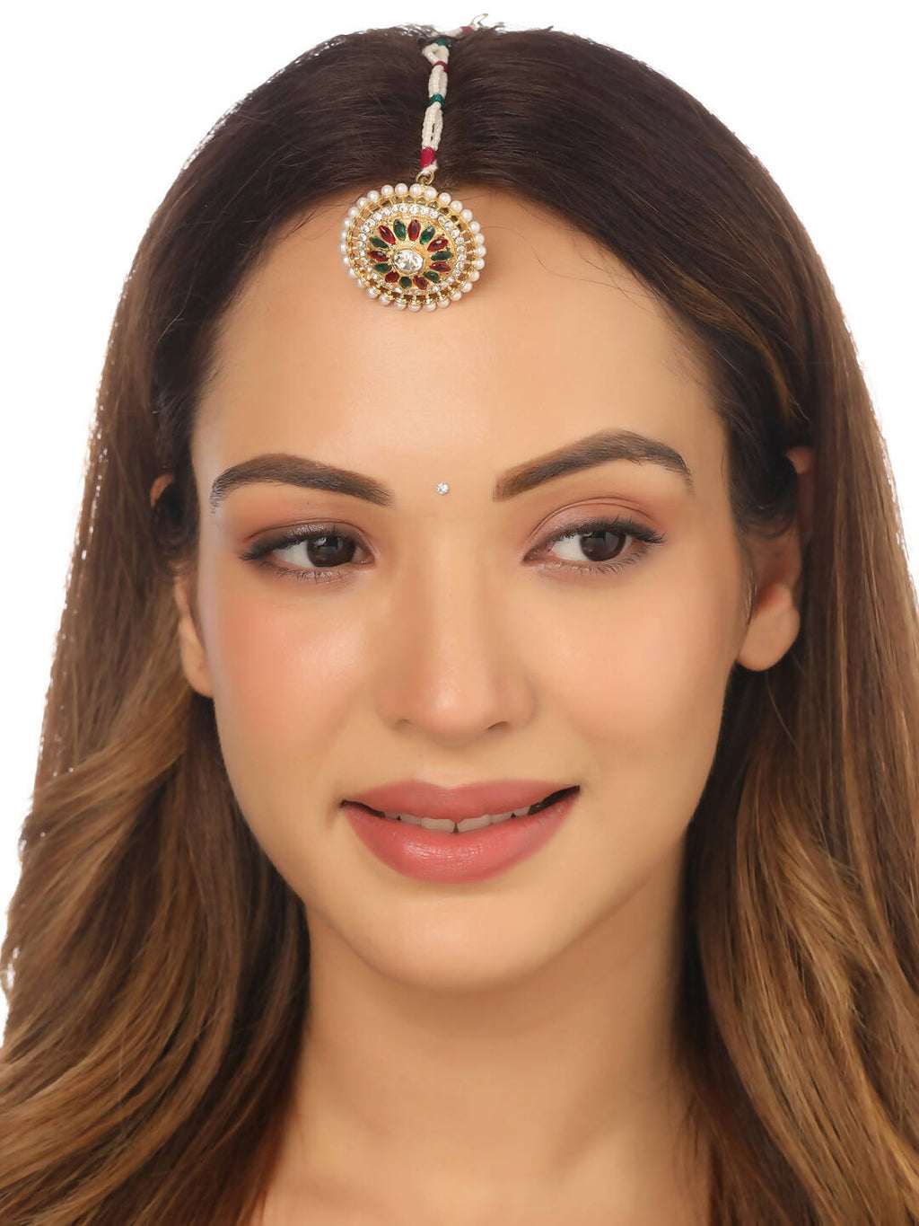 NVR Women's Trending Stylish Gold-Plated Maang Tikka - Distacart