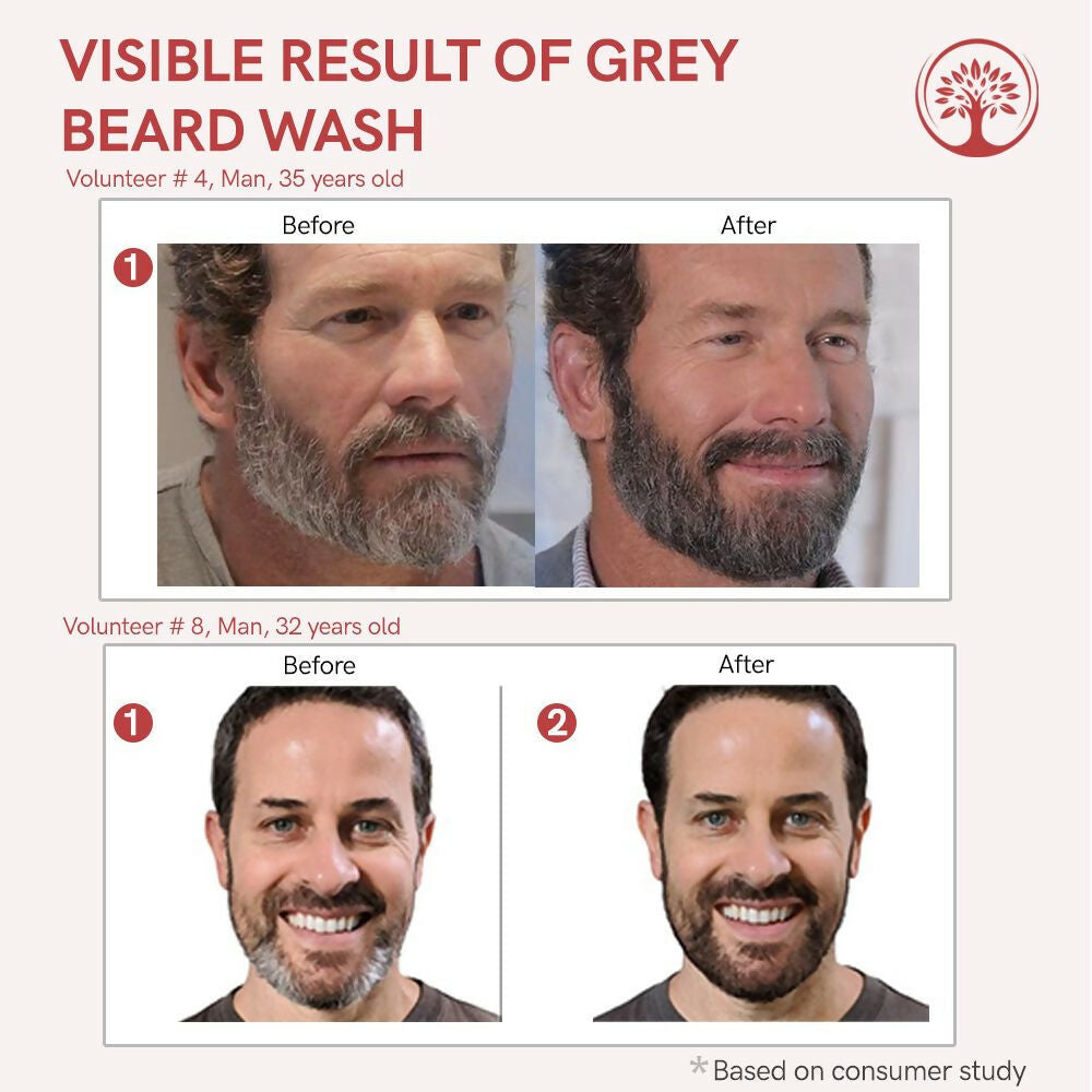 Ivory Natural Grey Beard Wash For Beard Graying And Restoring Beard'S Natural Black Shade - Distacart