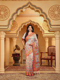 Shree Shyam Fashion Linen Cotton(Woven Work) Multicolour Saree - Distacart