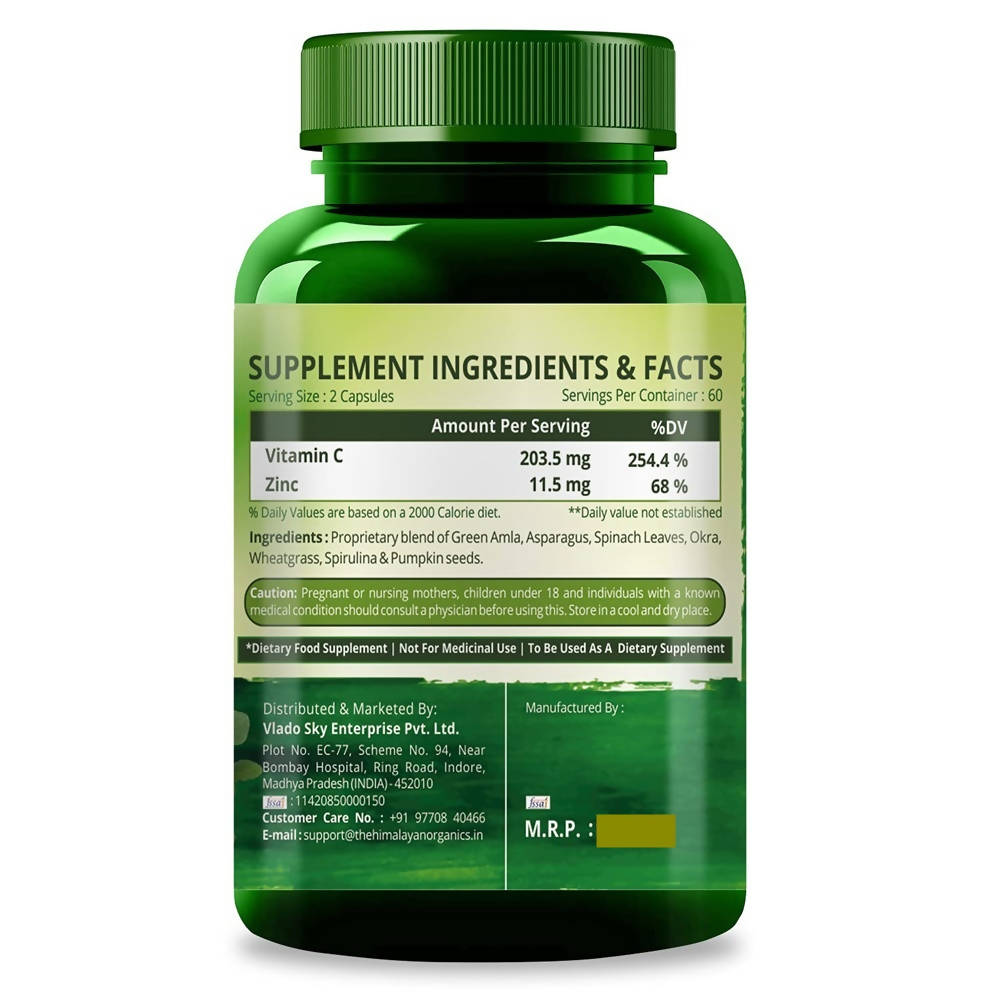 Himalayan Organics Plant Based Vitamin C + Zinc Double 