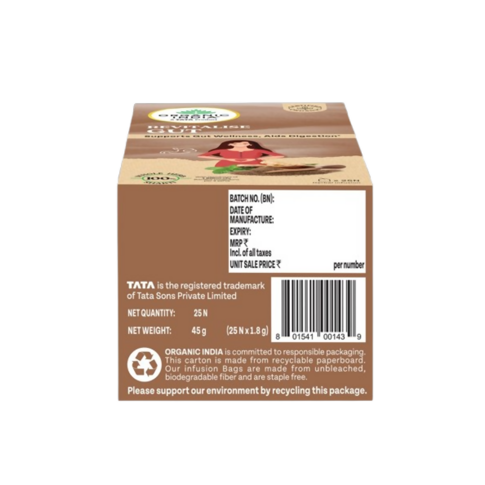 Organic India Revitalise Gut Tea Bags - Distacart