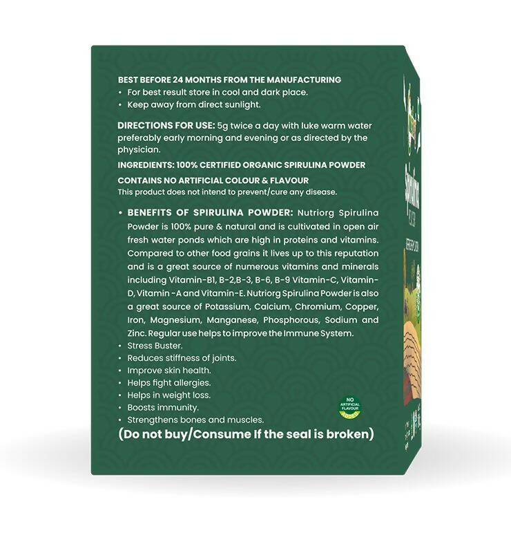 Nutriorg Spirulina Powder - Distacart