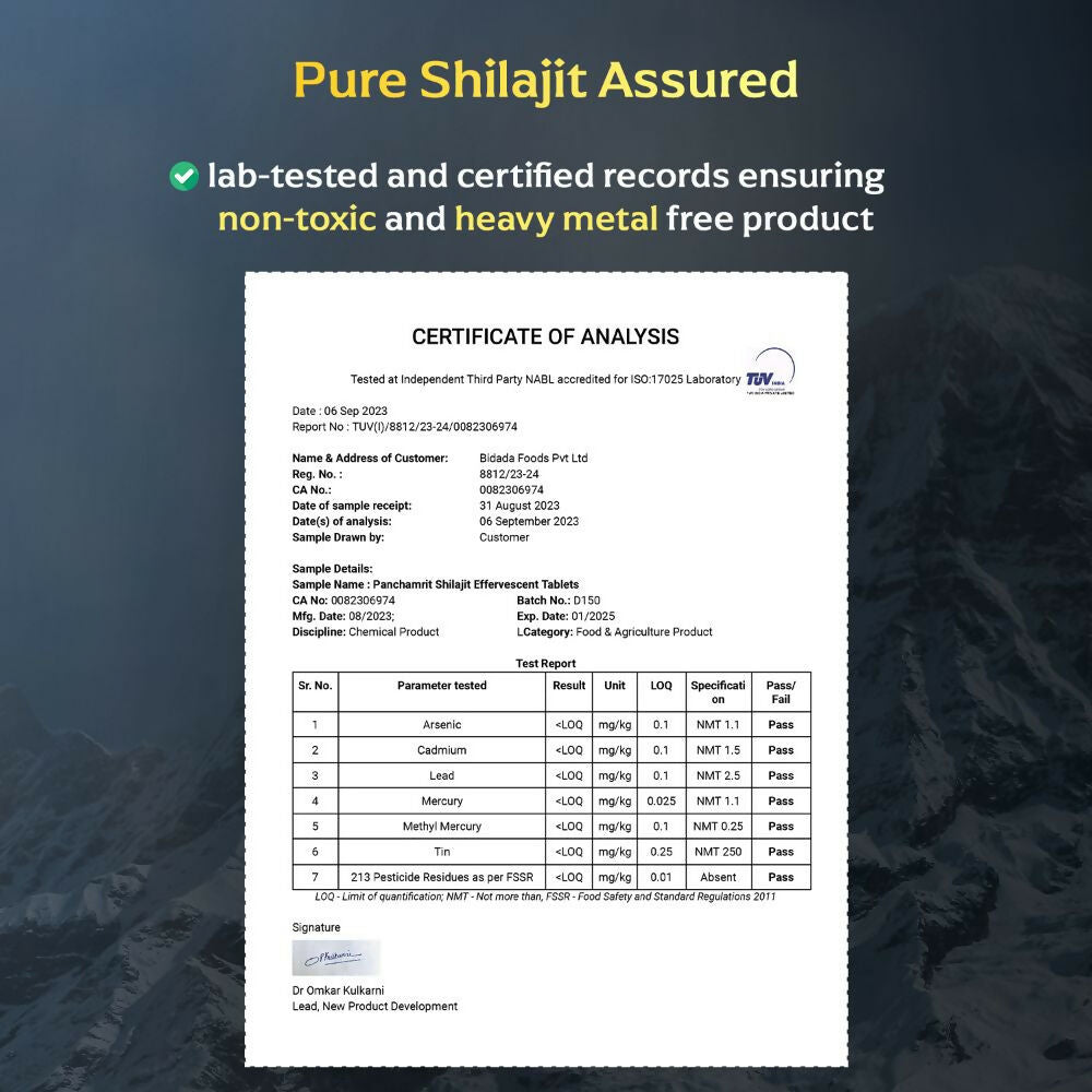 Panchamrit Himalayan SJ 600mg Effervescent Tablets