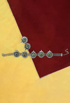 Mominos Fashion Johar Kamal Oxidised Silver-Plated Peacock Wings Work Necklace Handicraft - Distacart