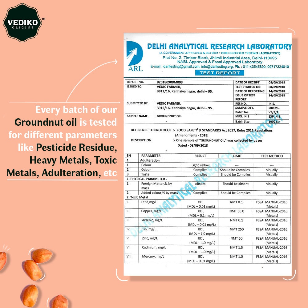 Vediko Origins Groundnut Oil