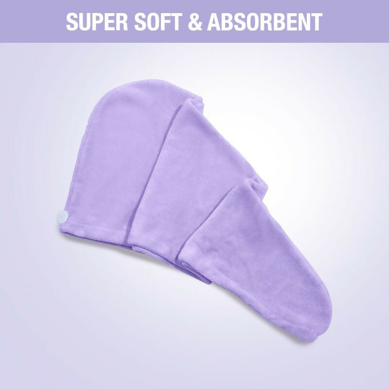 Nykaa Naturals Microfiber Hair Wrap for Frizz Free & Shiny Hair - Lavender