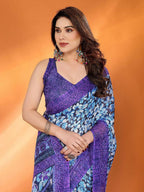 PR Fashion Jamun Kota Doria Printed Saree