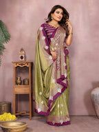 Aastha Fashion Pista Silk Sarees Weaving Saree - Distacart