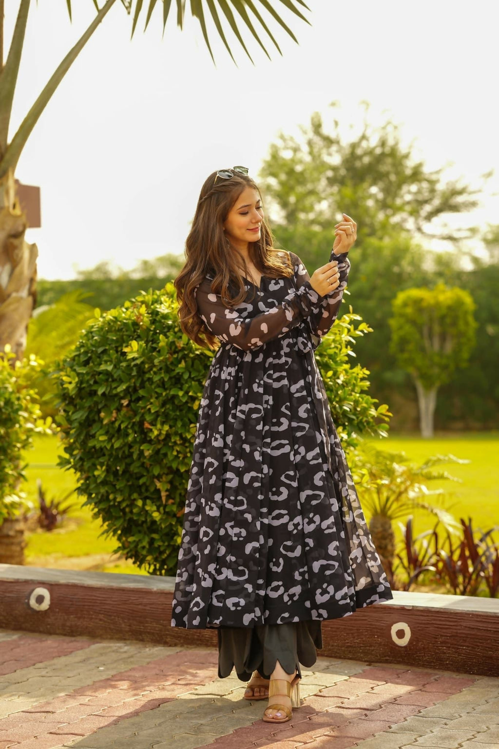 Aayaa Georgette Suit With Heavy Digital Print - Multi Color - Distacart