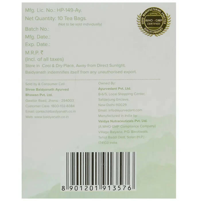 Baidyanath Jhansi Ayurvedant Vital-Tea Bags - Distacart