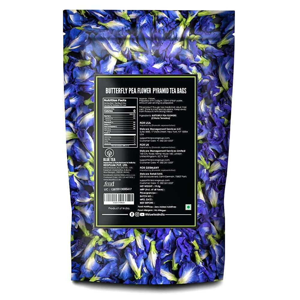 Blue Tea Butterfly Pea Herbal Tea Bags - Distacart