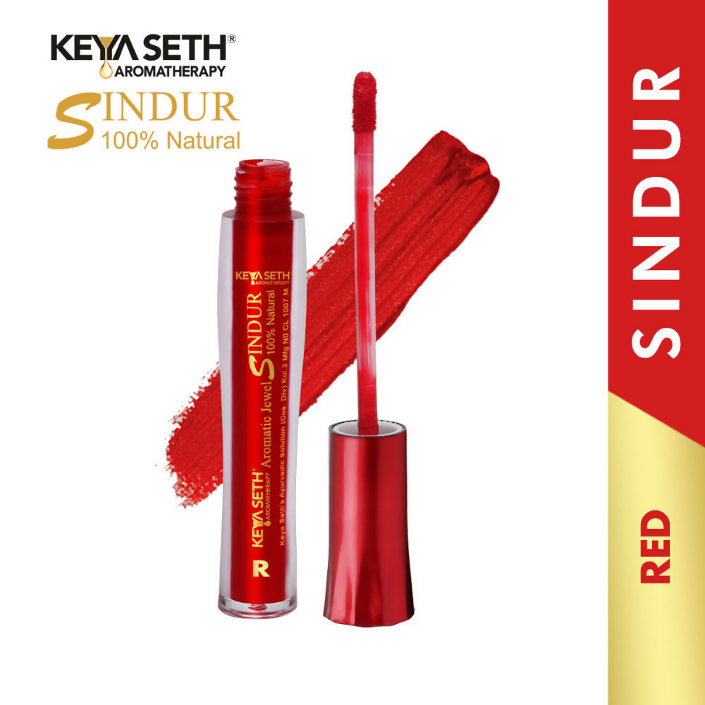 Keya Seth Aromatherapy 100% Natural Liquid Sindoor - Red - Distacart