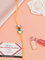 Designer kundan Rakhi - Ruby Raang - Distacart