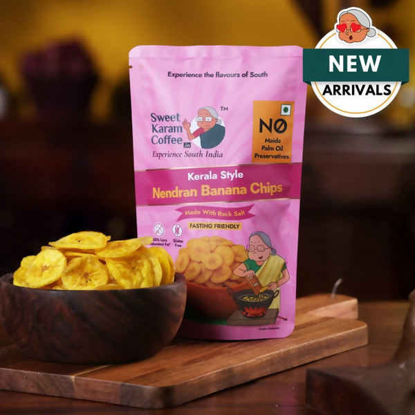 Sweet Karam Coffee Nendran Banana Chips - Rock Salt (Fasting Special) - Distacart