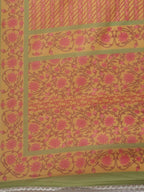Yufta Yellow Printed kurta with Trouser Dupatta Set