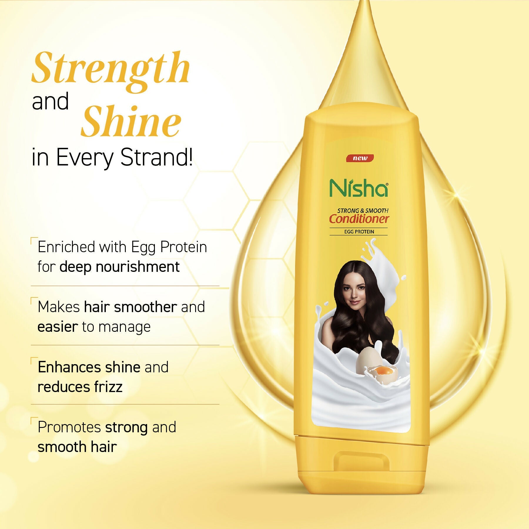 Nisha Conditioner For Women & Men - Strong & Smooth