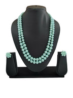 Inhanns Everyday Workwear Pearl Set (Double Layered Pearls) - Light Green