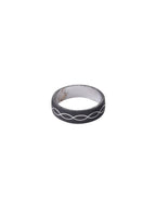 NVR Men's Black Metal Ring
