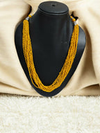 Inhanns Bloom Handmade Beaded Only Necklace - 12 Layers - Yellow Necklace