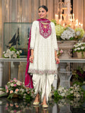 Anaita White Embroidered Silk Stitched Dhoti Suit - Distacart