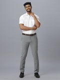 Ramraj Cotton Mens Half Sleeve Formal 100 % Cotton White Shirt