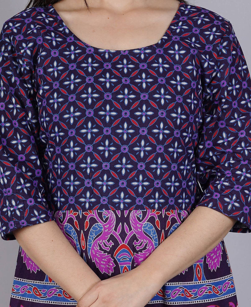 Vamika Multicolor Cotton Printed Party/Casual Wear Kurti (GAM19K)
