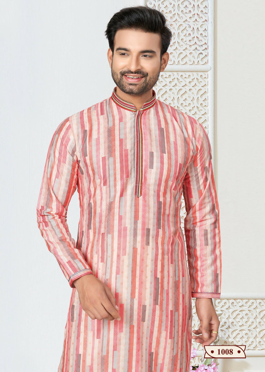 Joban Fashion Men's multicolor Cotton printed Kurta Pyjama set