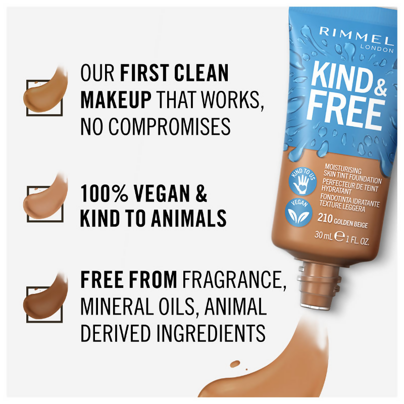 Rimmel London Kind & Free Moisturizing Skin Tint - Golden Beige