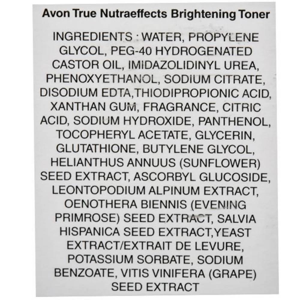 Avon True Nutraeffects Brightening Toner