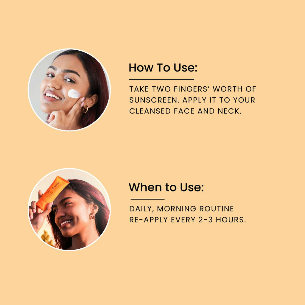 Foxtale Glow Sunscreen SPF 50 PA++++ Lightweight With Vitamin C And Niacinamide For a Dewy Glow, UVA And UVB Filters Prevents Tan - Distacart