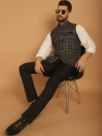 Even Apparels Pure Wool Nehru Jacket - Grey