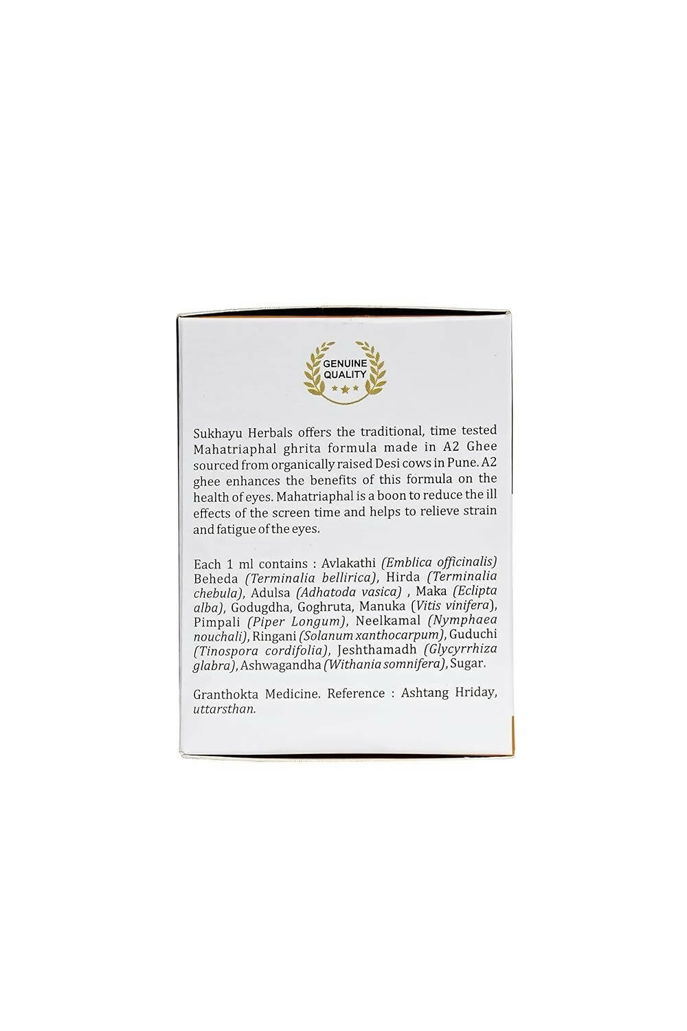 Sukhayu Herbals Mahatriphal Ghrita - Distacart