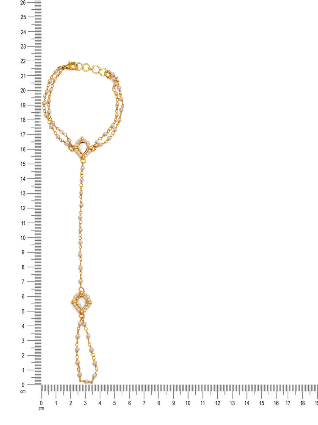 Ruby Raang Gold Kundan Haath Phool - Distacart