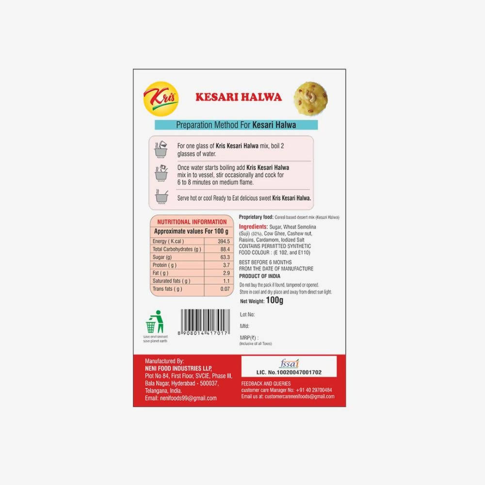 Kris Kesari Halwa Ready Mix