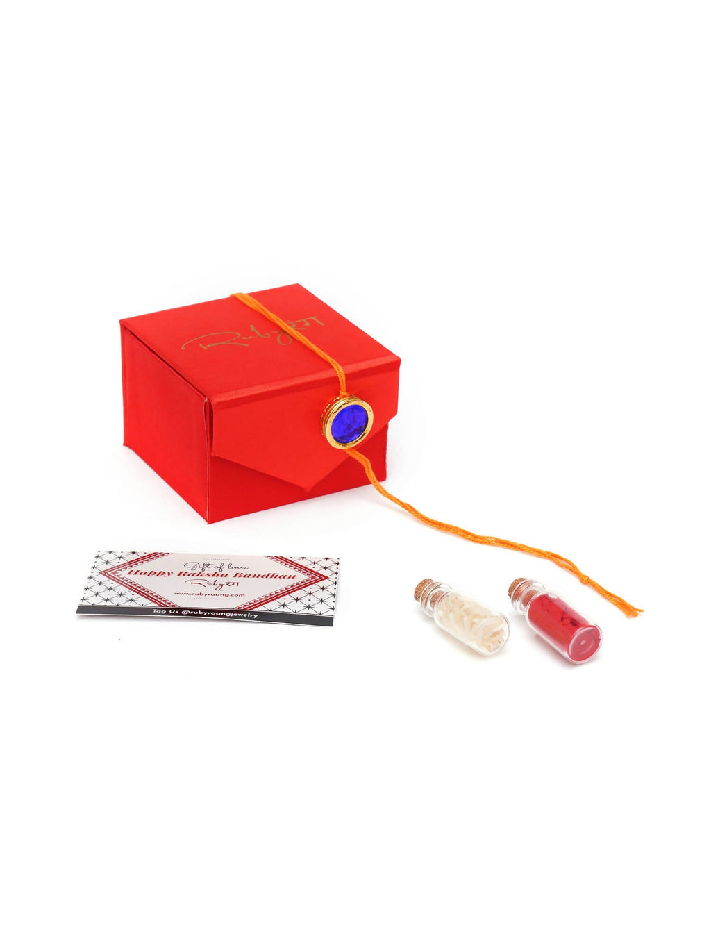 Designer kundan Rakhi - Ruby Raang - Distacart