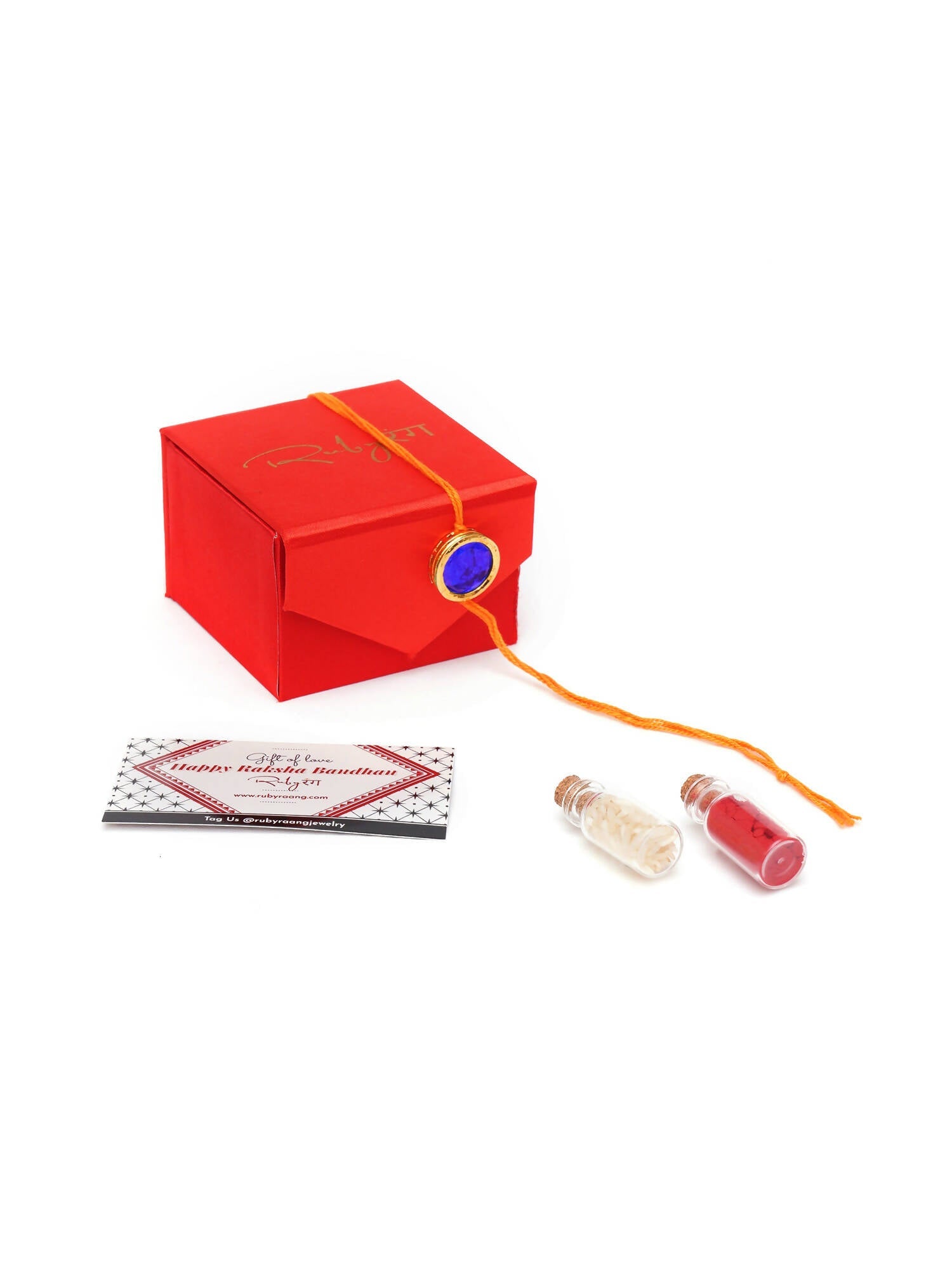 Designer kundan Rakhi - Ruby Raang - Distacart