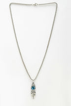 NVR Men's Silver-Plated Stainless Steel Pendant with Chain