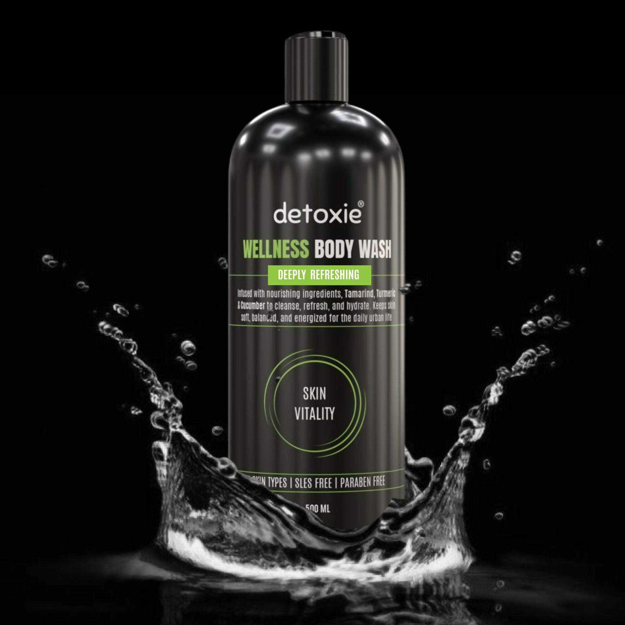 Detoxie Body Wash with Loofah - Wellness
