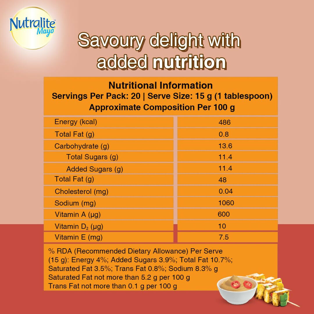 Nutralite Tandoori Mayo|Eggless Mayonnaise - Distacart