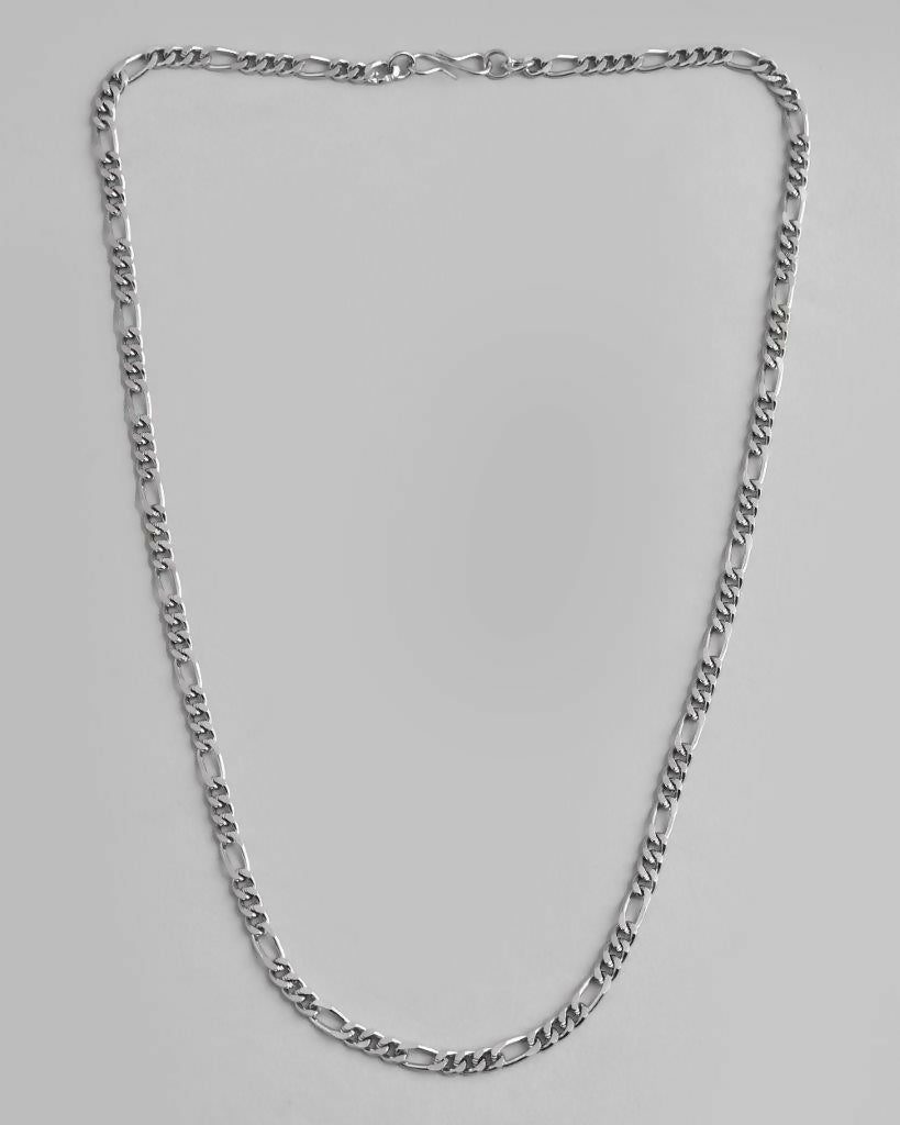 VOJ Silver Plated Cuban Link Chain