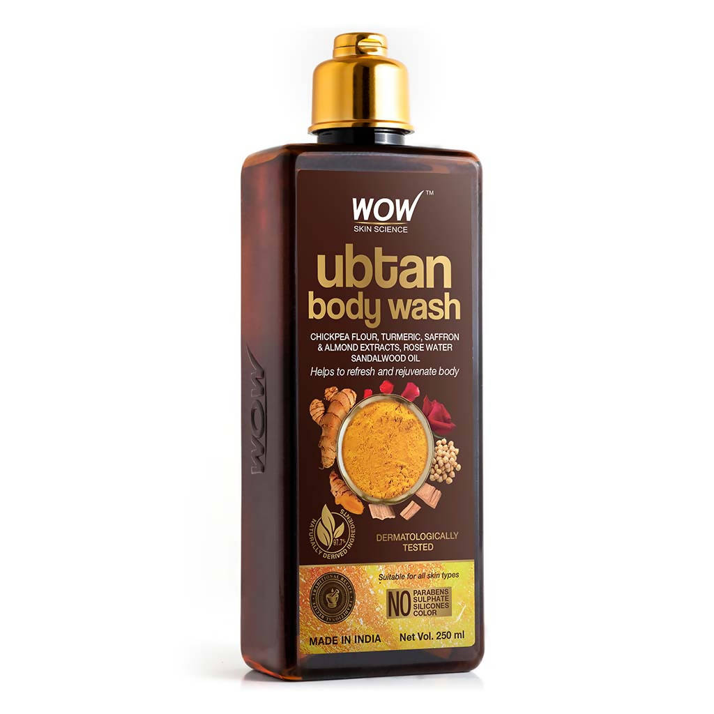 WOW Skin Science Ubtan & Ceramide Body Wash For Revives Dull Skin, Exfoliates and Softens