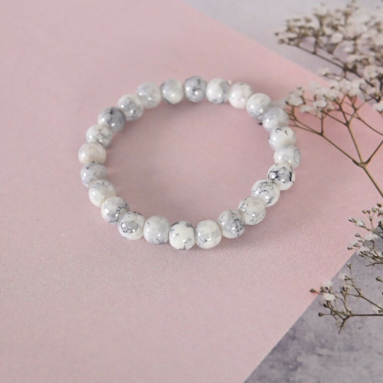 NVR Men & Women Marbel Elasticated Bracelet - Distacart