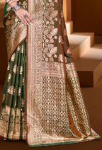 Sangam Prints Brown Silk Woven Work Traditional Saree