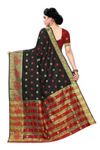 Vamika Banarasi Jaquard Black Weaving Saree