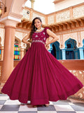 Joban Fashion Rani Readymade Dress With Sequins embroidery Work - Distacart