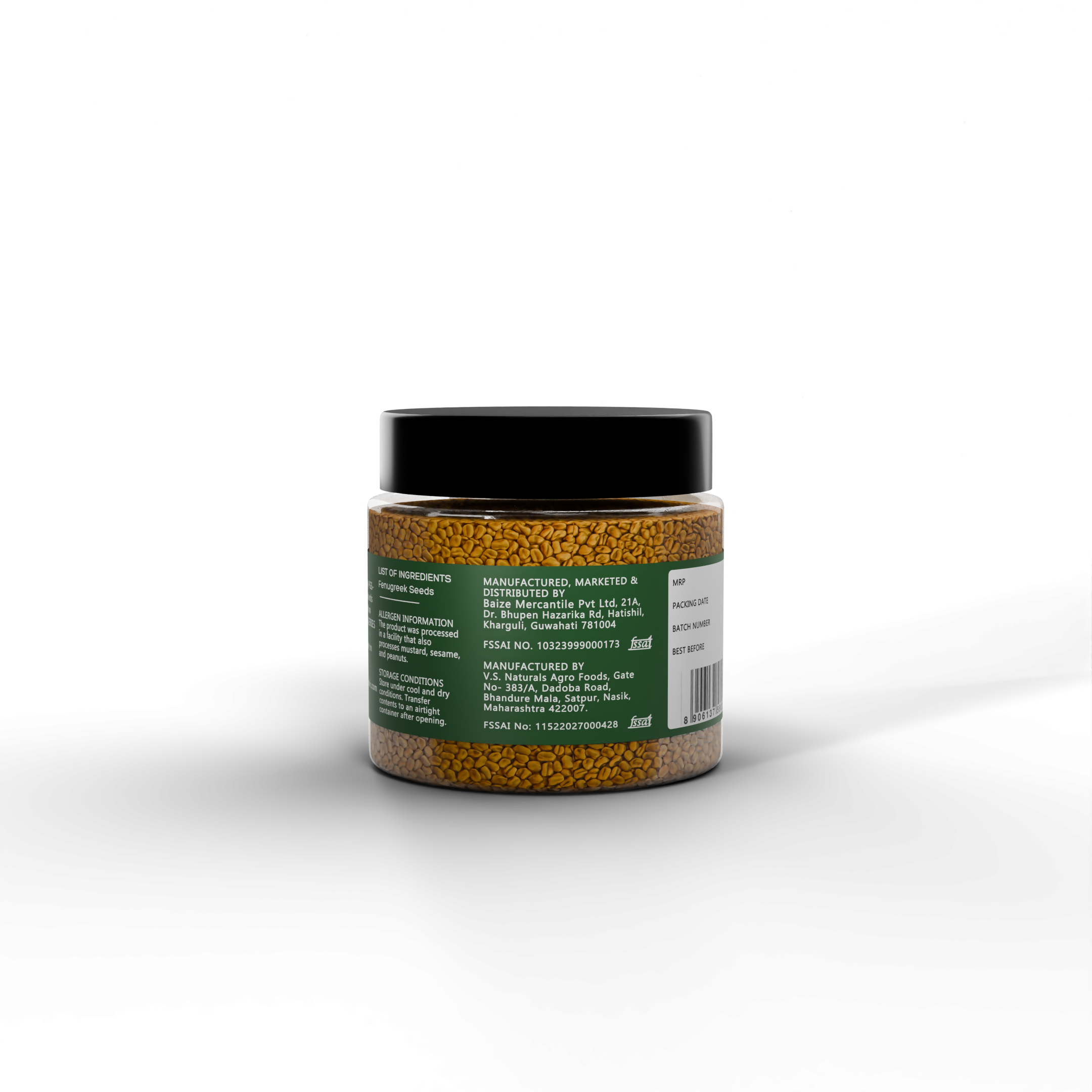 4- Organic Fenugreek Seeds - 90g