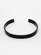 NVR Men Black Rhodium-Plated Stainless Steel Cuff Bracelet - Distacart