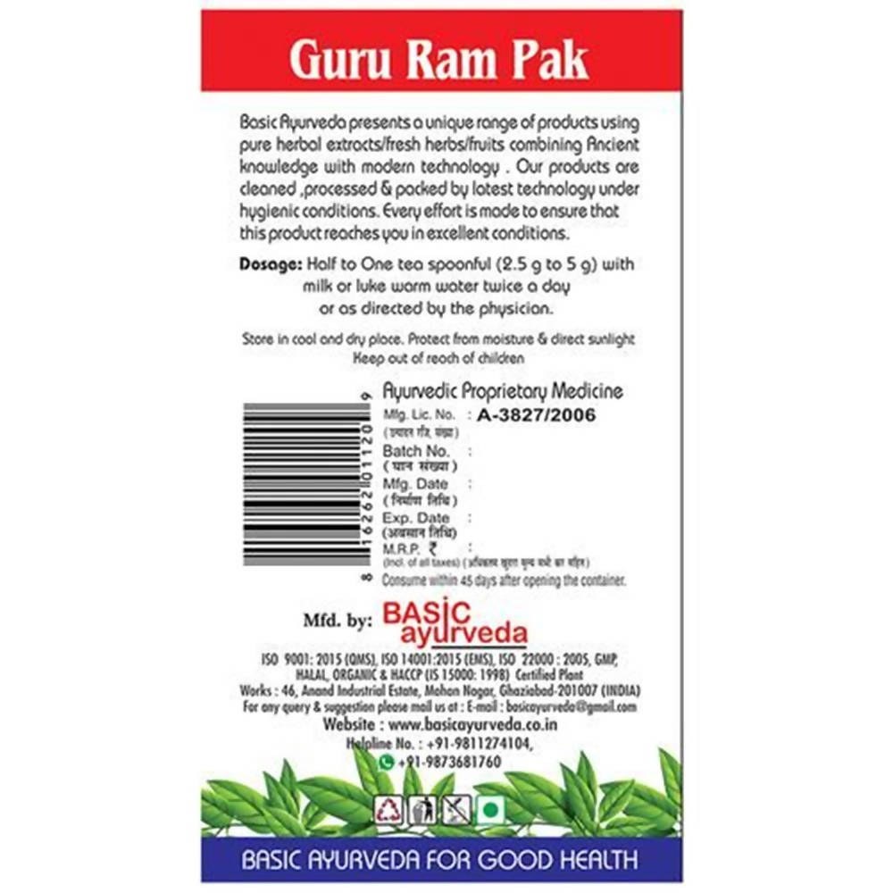 Basic Ayurveda Guru Ram Pak Benefits
