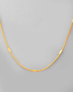 VOJ Women Gold-Polished Self Designed Pipe Chain